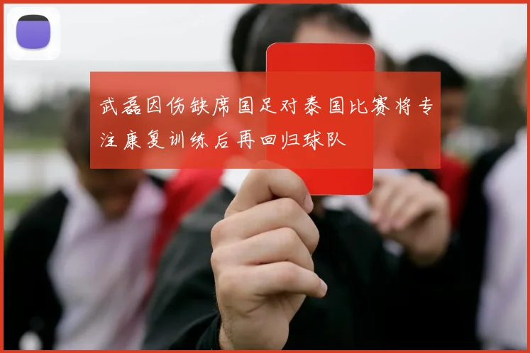 武磊因伤缺席国足对泰国比赛将专注康复训练后再回归球队
